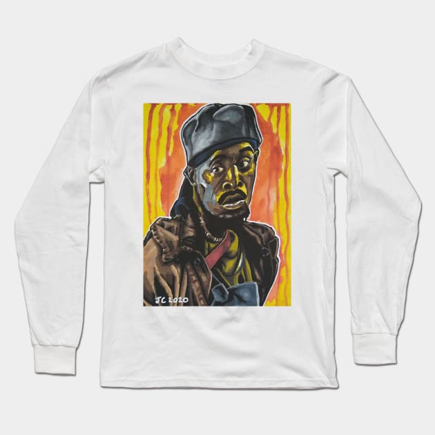 The Wire - "Man Got To Have A Code" Omar Little portrait (original) Long Sleeve T-Shirt by StagArtStudios